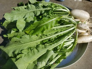 萝卜缨梅干菜的做法步骤：1