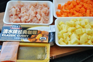东南亚咖喱味土豆鸡肉饭的做法步骤：2