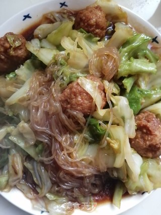 圆白菜烩丸子的做法步骤：6