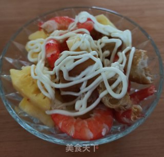 菠萝油条虾的做法步骤：4