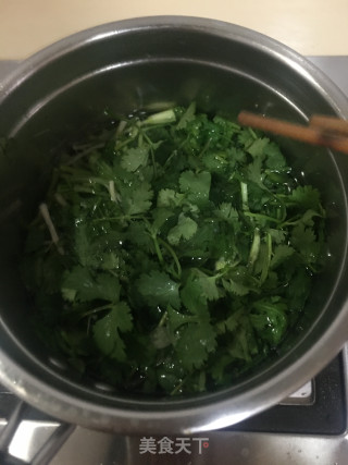 香菜蛋花汤的做法步骤：5