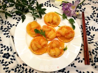 一口咬下去果香四溢，酸甜开胃的橙汁虾球的做法步骤：8