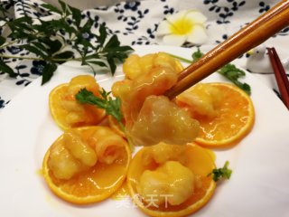 一口咬下去果香四溢，酸甜开胃的橙汁虾球的做法步骤：9