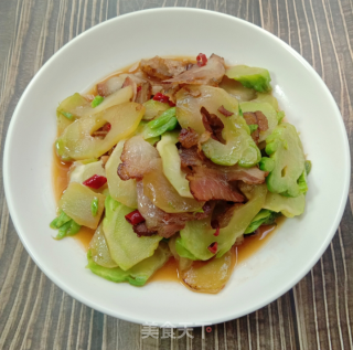 腊肉炒儿菜的做法步骤：8