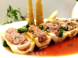 春笋最好吃的做法，保持竹笋清香脆嫩的口感，清蒸竹笋酿肉的做法步骤：6