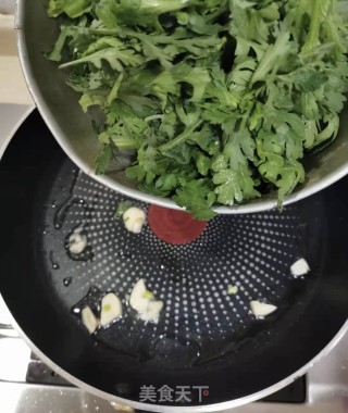 蒜香茼蒿的做法步骤：5