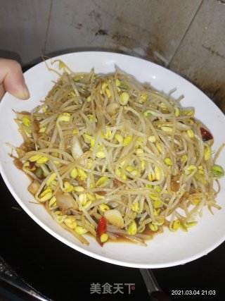 清炒黄豆芽的做法步骤：7