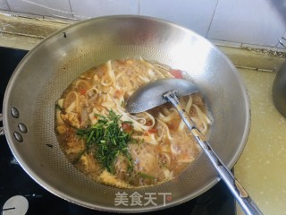 鸡肉蘑菇汤面的做法步骤：6
