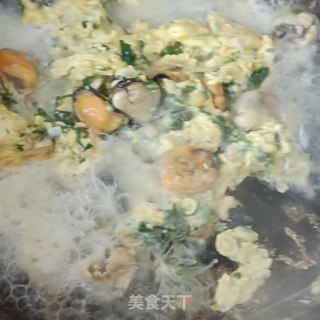 贻贝荠菜滑鹅蛋的做法步骤：13