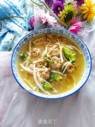 时蔬肉丸汤的做法步骤：8