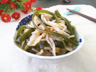 豆芽菜拌海带的做法步骤：9