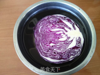 凉拌紫甘蓝的做法步骤：3