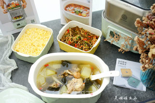 筒骨裙带菜冬瓜汤+玉米饭的做法步骤：23