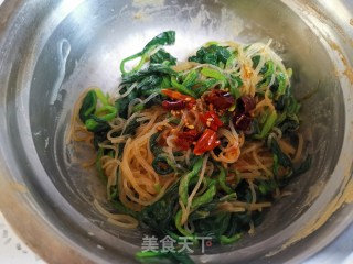粉丝菠菜拌麻酱的做法步骤：8