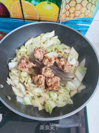 鸡块白菜炖粉条的做法步骤：10