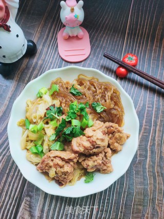 鸡块白菜炖粉条的做法步骤：14
