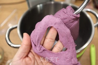 低糖紫薯吐司的做法步骤：3