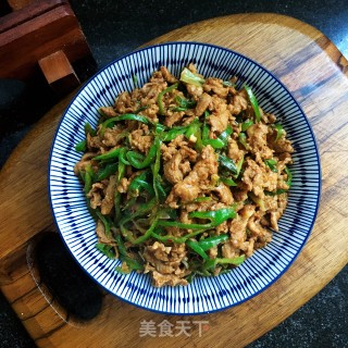 青椒葱丝炒羊肉的做法步骤：13