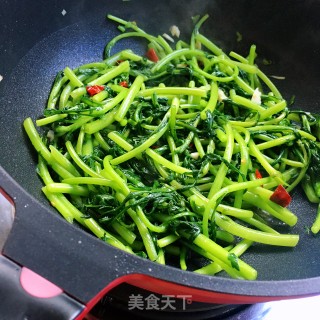 茶油蒜香茼蒿的做法步骤：7