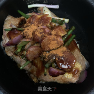电饭煲焖鸡的做法步骤：4