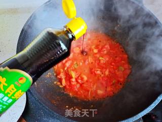 茄汁鸡蛋龙须面的做法步骤：6