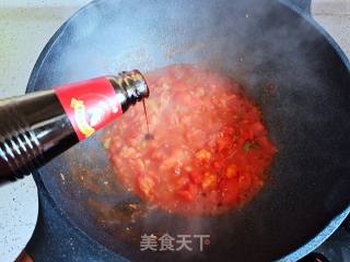 茄汁鸡蛋龙须面的做法步骤：7