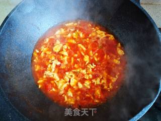 茄汁鸡蛋龙须面的做法步骤：8