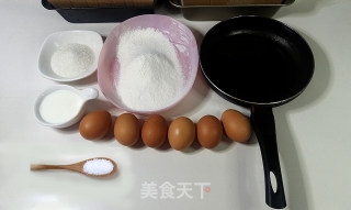 烫面法制作柔嫩的古早蛋糕的做法步骤：1