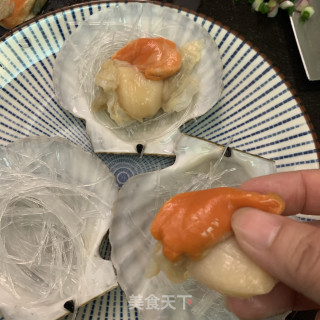 蒜蓉粉丝蒸元贝的做法步骤：8