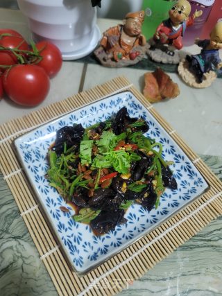 菠菜梗拌黑木耳的做法步骤：12