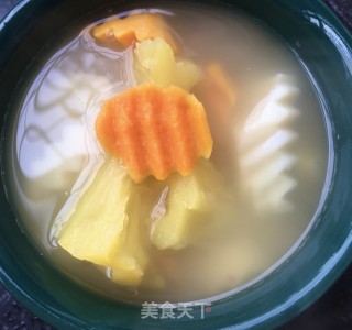 “酸甜开胃菜”菠萝甜薯汤水的做法步骤：10