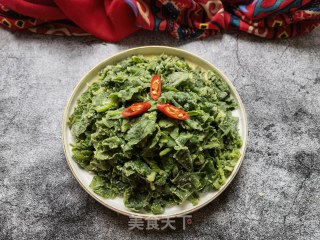蒸菜籽苗的做法步骤：12