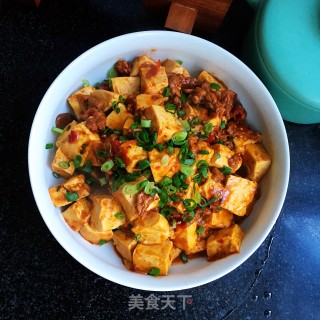 香辣肉丝炒豆腐的做法步骤：12