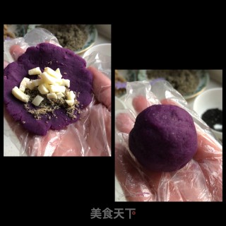 紫薯奶酪芝麻球的做法步骤：4