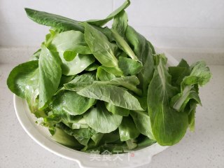 白芝麻拌青菜的做法步骤：2