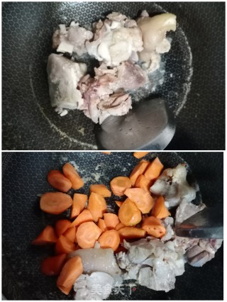 红萝卜焖猪脚的做法步骤：4