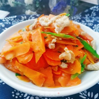 胡萝卜炒肉的做法步骤：6