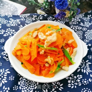 胡萝卜炒肉的做法步骤：7