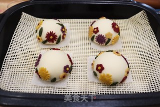 花朵牛奶馒头的做法步骤：16