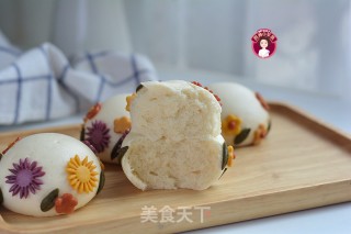 花朵牛奶馒头的做法步骤：19