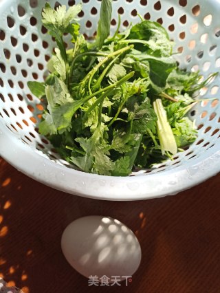 菊花叶鹅蛋汤的做法步骤：1