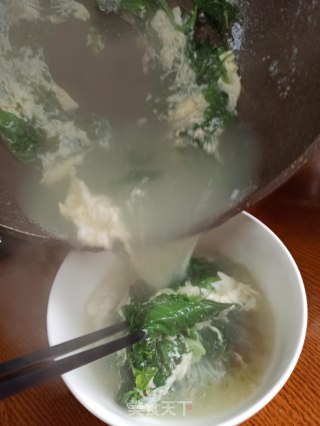 菊花叶鹅蛋汤的做法步骤：6