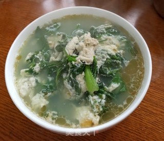 菊花叶鹅蛋汤的做法步骤：7