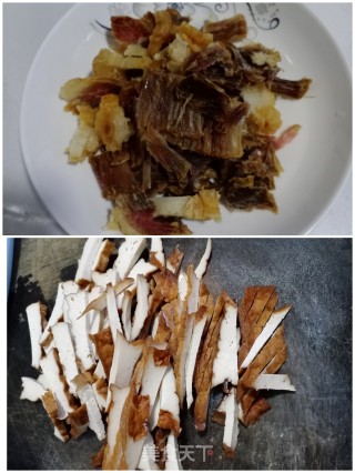 武冈豆腐炒腊肉的做法步骤：2