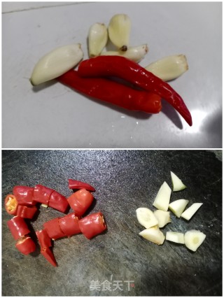 武冈豆腐炒腊肉的做法步骤：3