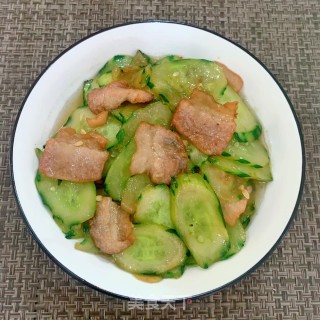 青瓜炒五花肉的做法步骤：9