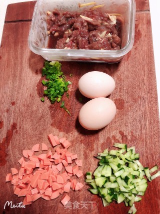 牛肉煎饼的做法步骤：1
