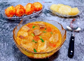 西红柿牛肉粉丝汤#酸甜开胃菜#的做法步骤：12