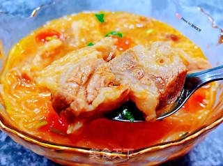 西红柿牛肉粉丝汤#酸甜开胃菜#的做法步骤：14