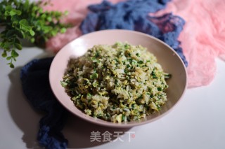 鸡蛋韭菜炒饭的做法步骤：8